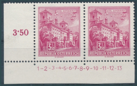 Briefmarke mit Symbolzahl(en)